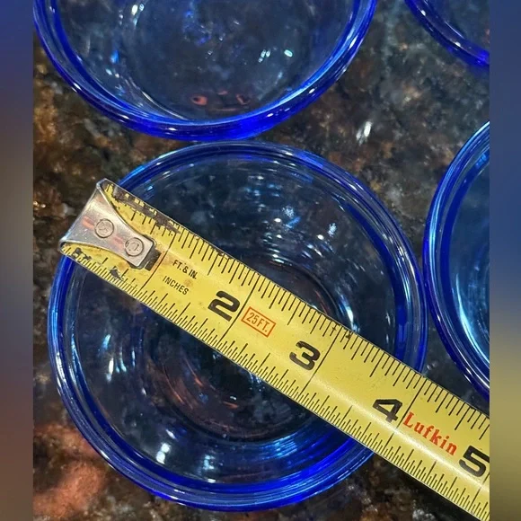 Vintage Set of 8 Anchor Hocking 463 Cobalt Blue Glass 6 oz Custard Cups - Picture 6 of 7